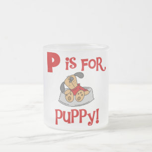Tasse Givré P est pour des T-shirts et des cadeaux de chiot