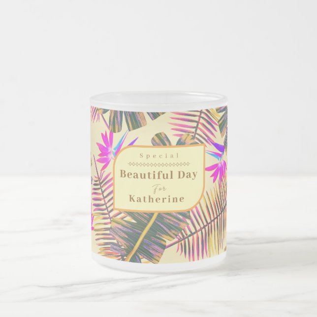 Tasse Givré Palm Paradise jaune (Centre)