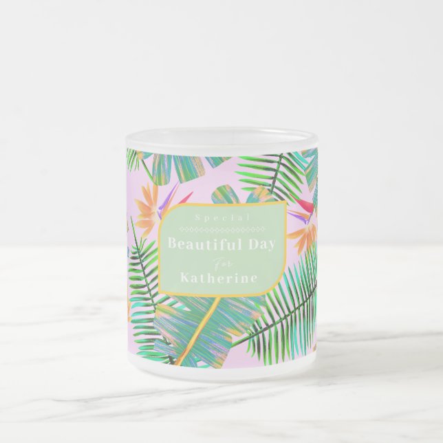 Tasse Givré Palm Paradise rose (Centre)