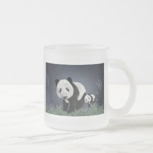 Tasse Givré panda ours mignon animal noir blanc doux