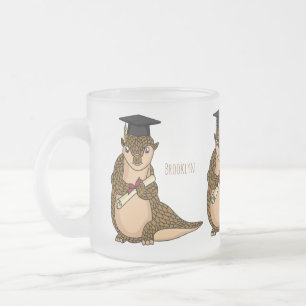 Tasse Givré Pangolin mignon diplômé dessin animé