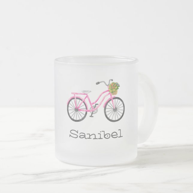 Tasse Givré Panier à fleurs roses Emplacement Fun été (Devant droit)