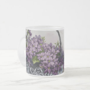 Tasse Givré Panier de Fleurs Vintage – Épanouissement de la Fê