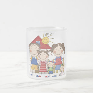 Tasse Givré Papa, Maman, Grande Sœur, Frère Moyen, Petite Soeu