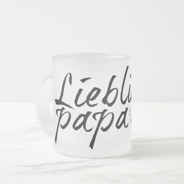 Tasse Givré Papa préféré - écriture noire 00001 (Devant gauche)