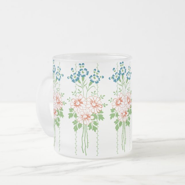 Tasse Givré Papier peint baroque Bouquet de fleurs (Devant gauche)