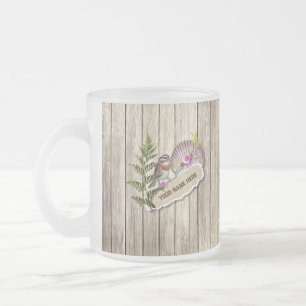 Tasse Givré Papier tordu rustique Peinture à huile de bois Per