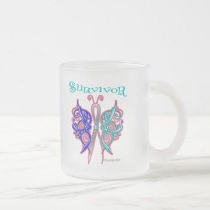 Tasse Givré Papillon celtique de survivant - cancer de la
