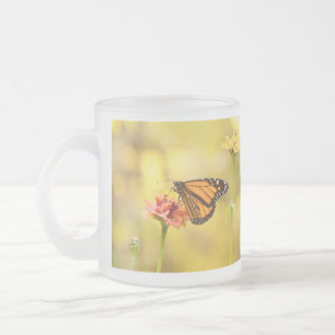 Tasse Givré Papillon Monarque sur Zinnia