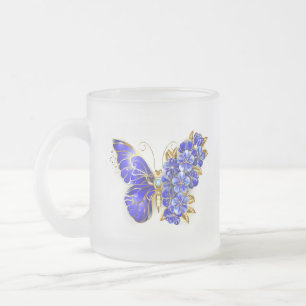 Tasse Givré Papillon saphir à fleurs