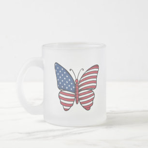 Tasse Givré Papillon USA - Numéro de drapeau 62614