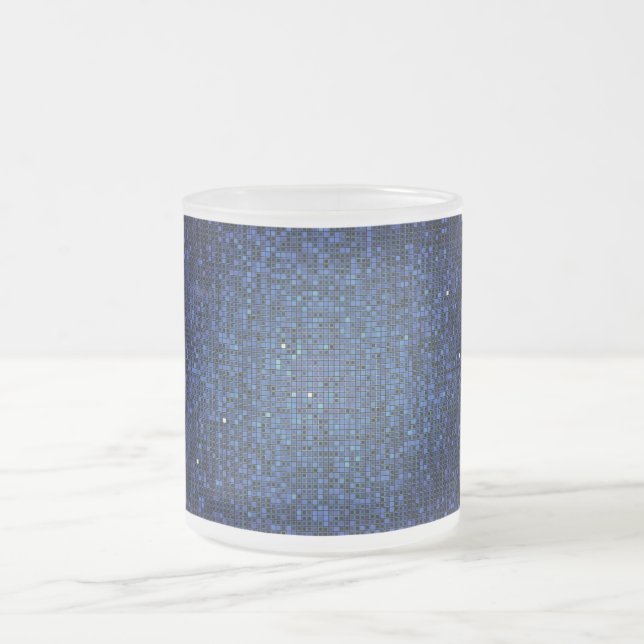 Tasse Givré Parties scintillant bleue Sequin Coupe de café en  (Centre)