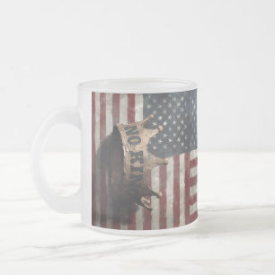 Tasse Givré Pas de roi – Couronne en détresse avec drapeau amé