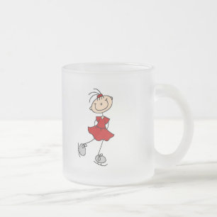 Tasse Givré Patineuse artistique en robe rouge Tshirts et Cade
