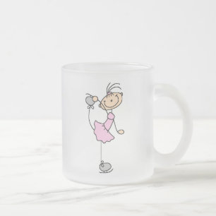 Tasse Givré Patineuse artistique fille rose en bonhomme allume