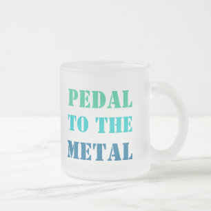 Tasse Givré PÉDALE À LA TÊTE MÉTALLIQUE (verre dépoli)