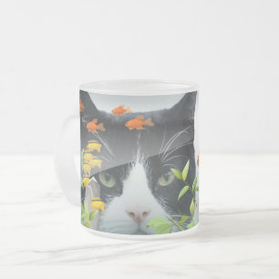 Tasse Givré Peinture de chat personnalisée dans un réservoir d
