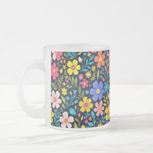Tasse Givré Peinture numérique florale motif fleurs