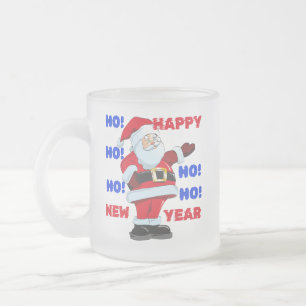 Tasse Givré PÈRE NOËL DIT : HEUREUX NOUVEL AN. Oh ! Oh ! Oh !