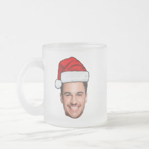 Tasse Givré Père Noël personnalisé avec photo de visage Chapea