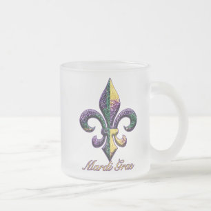 Tasse Givré Perle Fleur de lis 2 de mardi gras