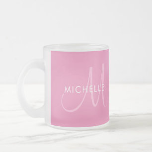 Tasse Givré Personnaliser les noms de Modèle initial Monogramm