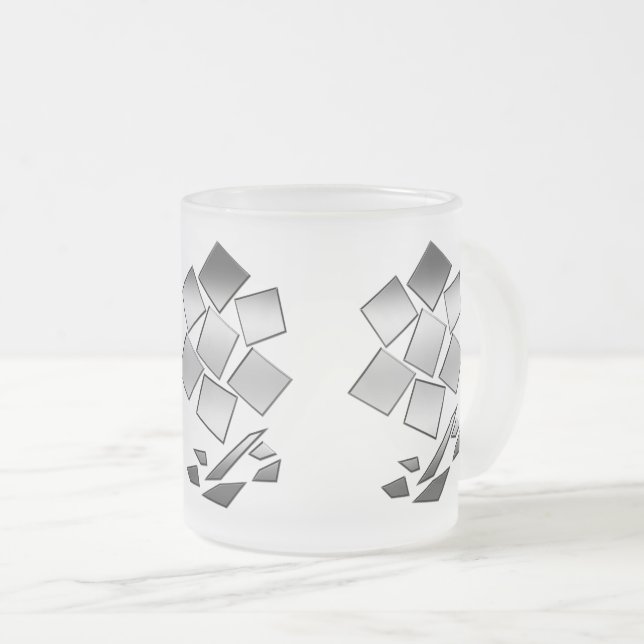 Tasse Givré Pétales de chrome (Devant droit)