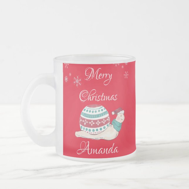 Tasse Givré Petit escargot de noël (Gauche)