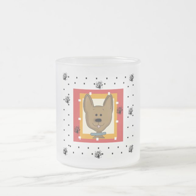 Tasse Givré Petits T-shirts et cadeaux Doggie Brown (Centre)
