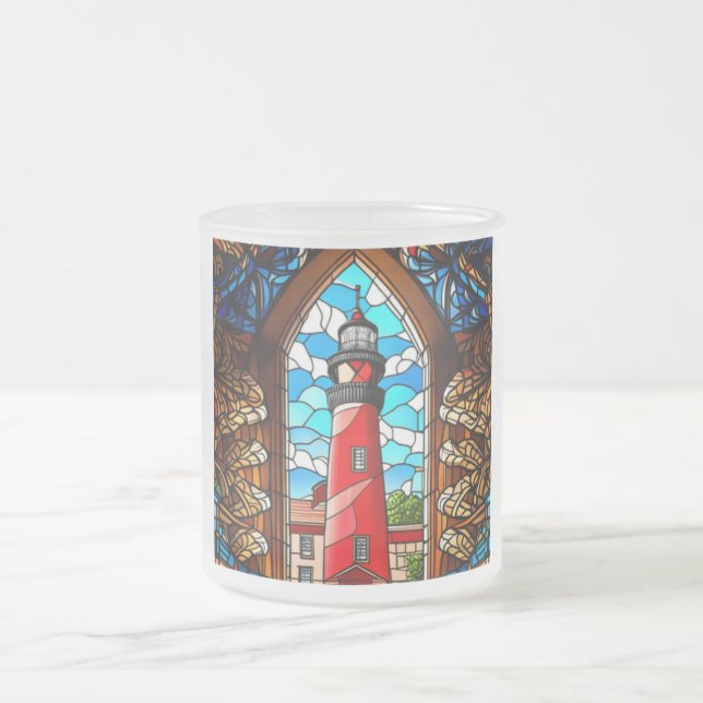 Tasse Givré phare en verre coloré (Centre)