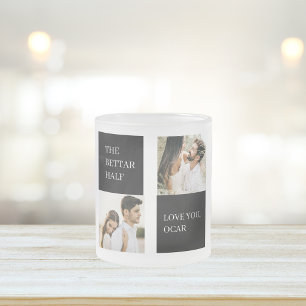 Tasse Givré Photo Collage Couple   Cadeau Valentine