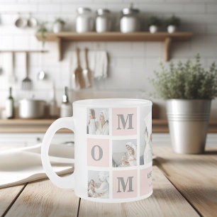 Tasse Givré Photo de collection moderne Best Mom Ever Pink Cad