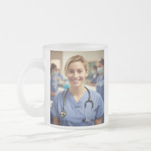 Tasse Givré Photo d'infirmière Personnaliser Personnalisable