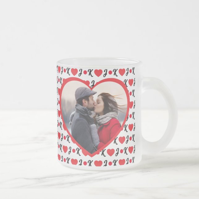Tasse Givré Photo du coeur romantique Jack & King (Droit)