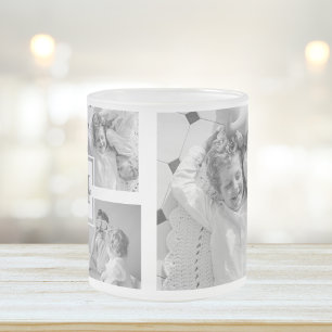 Tasse Givré Photo Famille Collage tendance Noir & Blanc Initia