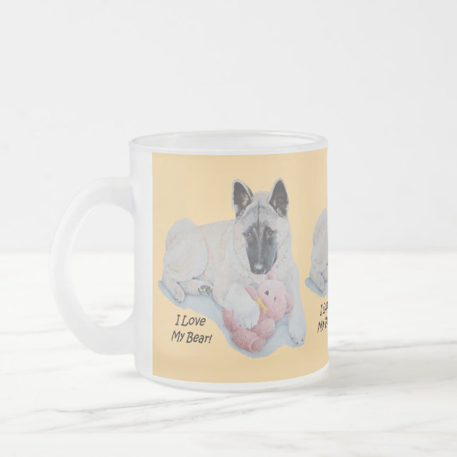 Tasse Givré photo originale de chien très mignon (Gauche)