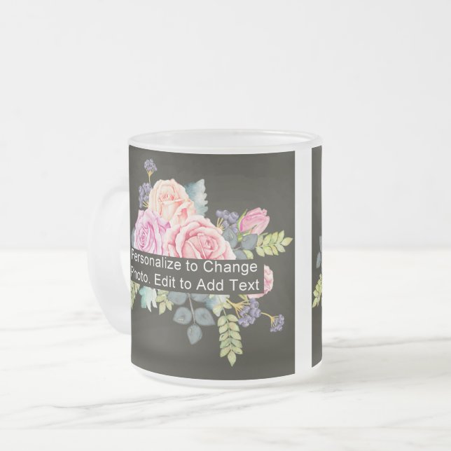 Tasse Givré Photo personnalisée Un oeuvre d'art Slogan 10 oz (Devant gauche)