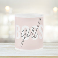 Phrase moderne Pastel Rose fille Boss Phrase
