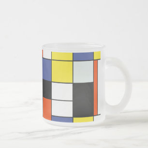 Tasse Givré Piet Mondrian Composition A - Art Moderne Abstrait