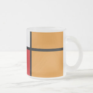 Tasse Givré Piet Mondrian - Composition avec un grand plan rou