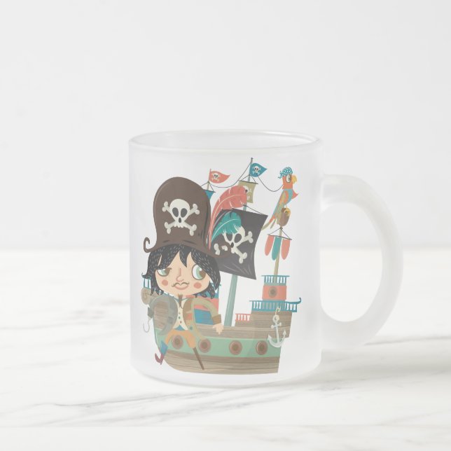 Tasse Givré Pirate et bateau de pirate (Droit)