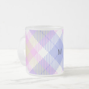 Tasse Givré Plaid bleu rose jaune