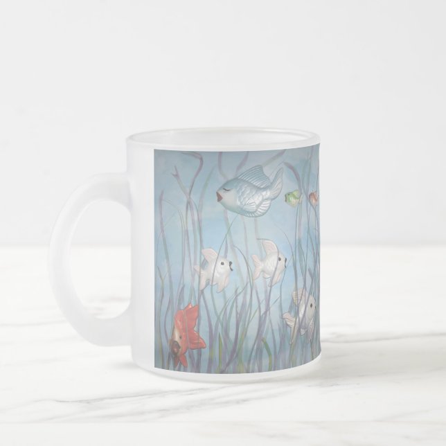 Tasse Givré plaisir avec chalkware poisson aquarelle style (Gauche)