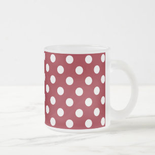 Tasse Givré Pois blancs sur Crimson Red