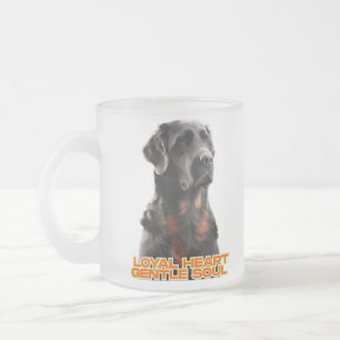 Tasse Givré Portrait de chien noir élégant - Art réaliste pour