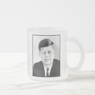 Tasse Givré Portrait de John F Kennedy Président Verre Givré C