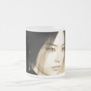 Tasse Givré Portrait d'une femme asiatique vintage