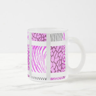 Tasse Givré Poster de animal mixte blanc et rose