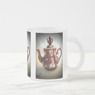 Tasse Givré Pot anglais antique fleuri de fantaisie de café de