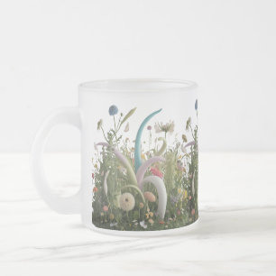 Tasse Givré Pré fleur sauvage - Fleur Artistique Verre Frosted